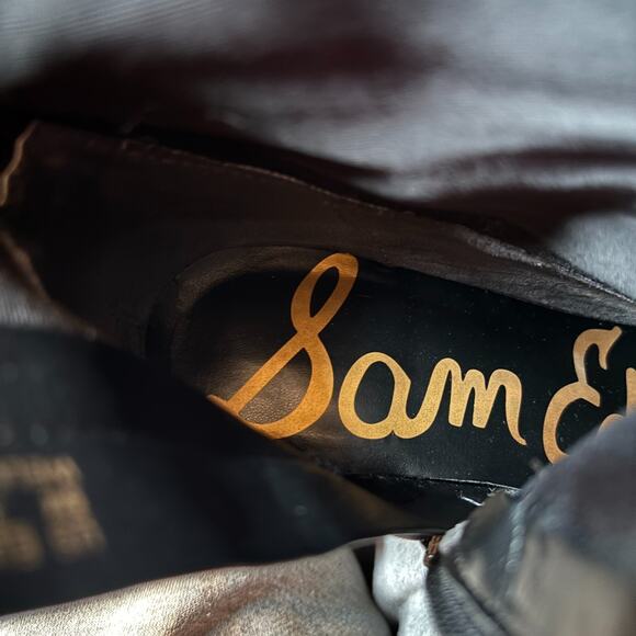 Sam Edelman Wells Ankle Booties Women's Black Leather Block Heel US Size 6 M - Picture 11 of 13